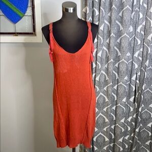 Diesel burnt orange knit tank dress